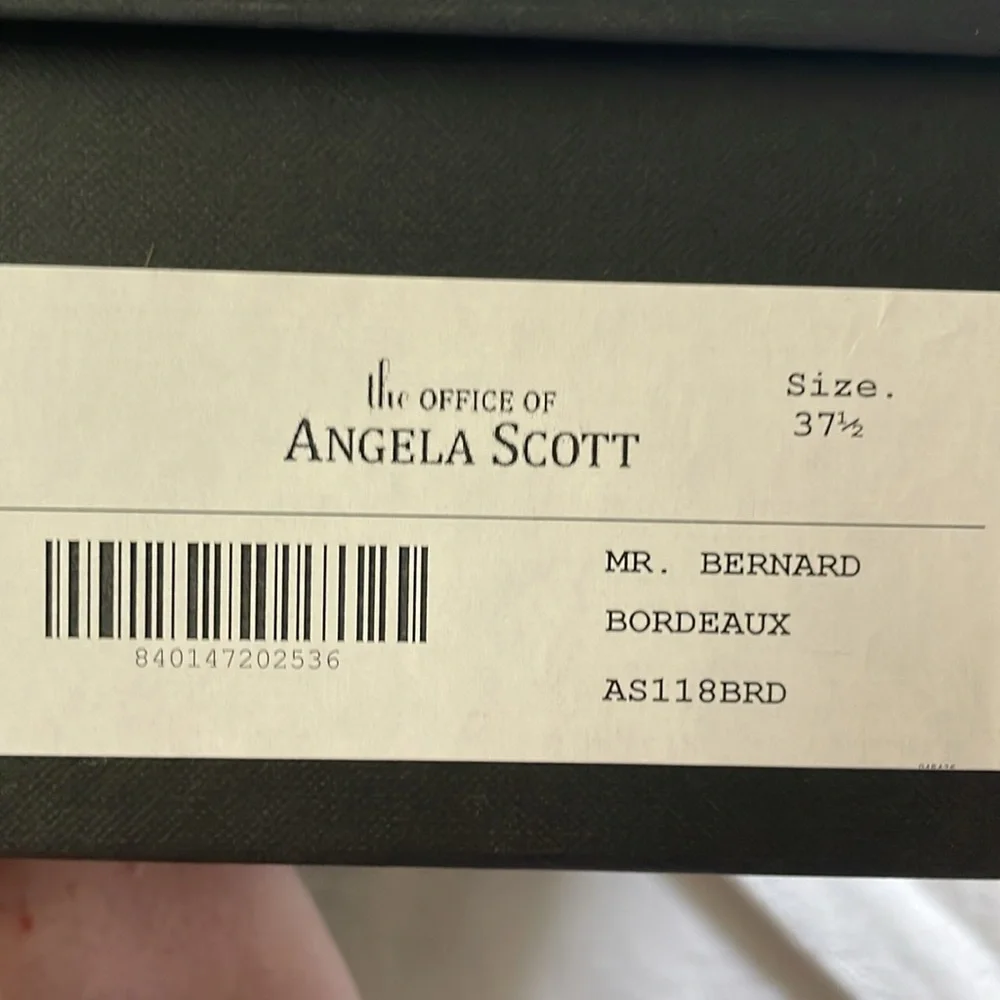 NIB Angela Scott Mr. Bernard Bordeaux Boots 37.5 - Picture 9 of 9